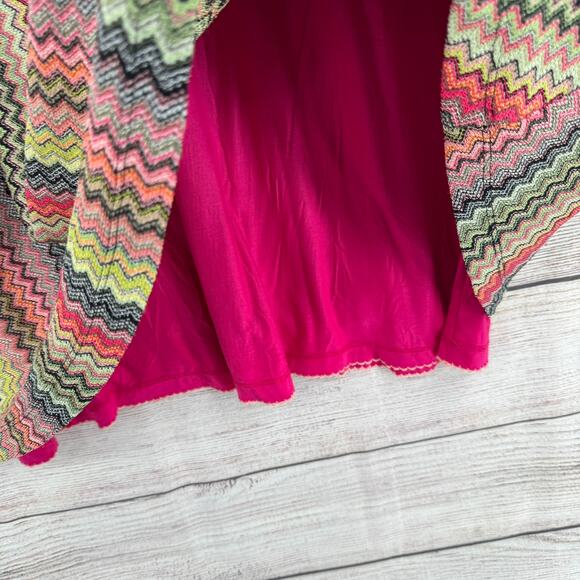 Anthropologie A+ Maeve Arely Knit Multi Color Chevron Maxi Skirt Womens 1X - Picture 6 of 11